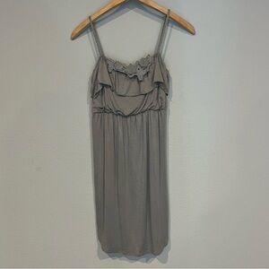 Ella Moss Woman’s Grey Jersey Fabric dress with floral appliqué detail XSmall